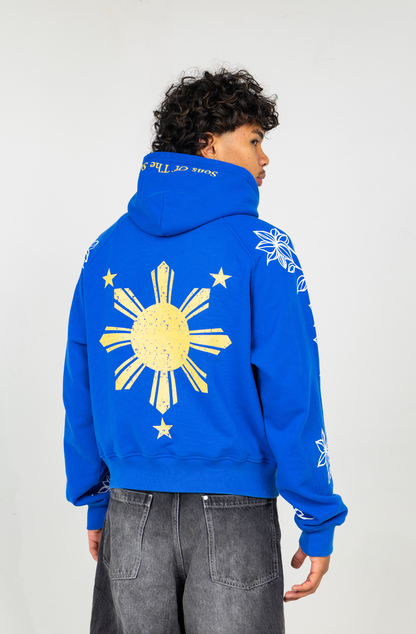 "ROOTED" Filipino hoodie- Blue